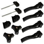 Kikito Universal Replacement Parts for Hard Tri-Fold Tonneau Cover -6* T-Bolts, Rear Clamp, Front Clamp