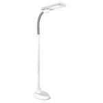 OttLite 36 Watt Pivoting Shade Floor Lamp with 2 Brightness Settings and Flexible Neck, White