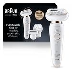 Braun Epilator Silk-épil 9 9-030 with Flexible Head, Facial Hair Removal for Women and Men, Shaver & Trimmer, Cordless, Rechargeable, Wet & Dry, Beauty Kit with Body Massage Pad