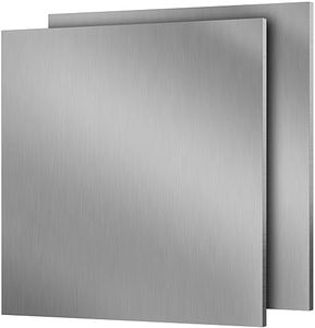 Yaocom 2 Pcs 6061 Aluminum Sheet Metal with Protective Film 12 x 12 x 3/8 Inches Flat Plain Aluminum Plate Heavy Duty Metal Sheets for Crafting Aluminum Square Metal Panel for Industrial