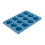 KitchenAid 12-Cup Nonstick Swiss Engineered Aluminized Steel Muffin Pan, Dishwasher Safe, Blue Velvet