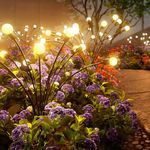 Solar Outdoor Lights - Garden Pool Yard Patio Pathway Decoration, Super Cute Fairy Lights Solar Powered, Garden Decor, Solar Swaying Lights Bright and Fun To Watch In The Wind Warm White 4 Pack 32 Led