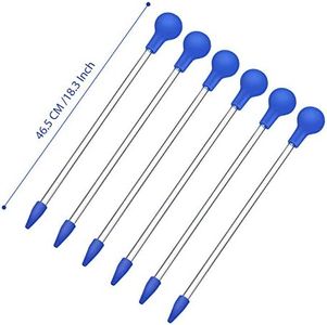 Aquarium Choice Coral Feeder Long Syringe Tube Liquid Fertilizer Feeder SPS HPS Marine Reef Coral Feeder Tool Fish Excreta Cleaner (6 Units 46.5CM/18.3 Inch)