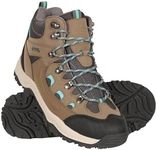 Mountain Warehouse Adventurer Womens Boots - Waterproof Rain Boots, Synthetic & Textile Walking Shoes - For Autumn Winter, Hiking & Trekking, Khaki, 9 UK