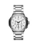 MVMT Men's Raptor 46.5 MM Analog Watch | Chronograph with Date, Moon Silver