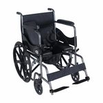 Asmofit 2 in 1 Foldable Commode Wheelchair (Commode + Regular Usage) with U-Cut Seat for old age people with Safety Belt | 23-inch Solid Mag Wheels -Ideal for Patients, Weight Capacity 100 KG (Unisex)