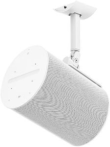 Metal Speaker Mount for Sonos Era 100 Ceiling Mount - Adjustable Tilt and Swivel Bracket for Sonos Era 100 Wall Mount with 2 Mount Ways of Speaker Wall Mount or Ceiling Mount for Sonos Era 100, White