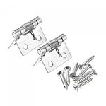 sourcing map Spring Loaded Hinges, 1" 304 Stainless Steel Self Closing Hinge for Cabinet 2pcs