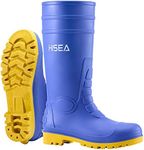 HISEA Men's Steel Toe Rubber Boots 