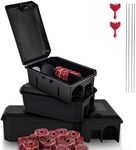 Roshield - 4X PRE-BAITED Anti Rat Solution Kit | Pre Bait Box Rat Trap | indoor/Outdoor Fast & Safe Infestation Control| Rat Poisoning Super Strength | Rat Poisoning | Mouse Traps | READY -TO USE, 4