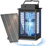 PALONE Solar Bug Zapper Outdoor with 7.5W Solar Charging Panel, 2600mAh Large Capacity Rechargeable USB-C Waterproof Bug Zapper, Suitable for Camping Outdoor Use