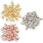 Honbon 10mm Jewellery Making Lobster Claw Clasps Hooks for Necklace and Bracelet/Findings Fasteners for Jewellery Making Accessories/DIY Making Art & Craft (Rose Gold,Silver & Golden Lobster 30Pcs)