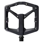 Crankbrothers Stamp 3 Large Mountain Bike Pedals - Black - MTB Enduro Trail BMX Optimized Platform - Flat Pair of Bicycle Mountain Bike Pedals