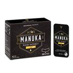 Kiva Raw Manuka Honey SNAP-Packets, Certified UMF 20+, New Zealand (28 Count | On-The-Go Packets)
