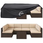 Kipiea 600D Patio Furniture Covers Waterproof Winter, Outdoor Furniture Set Covers for Table Chairs, Heavy-Duty Outdoor Sofa Covers with Anti UV and No Tears, No Fading (98" L x 78" W x 32" H）