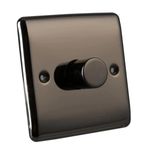 Caradok 1 Gang Dimmer Switch - Black Nickel