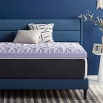 LUCID 3 Inch 5 Lavender Memory Foam Plush-Calming Targeted Convoluted Comfort Zones Mattress Topper, California King