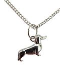 Silver Plated Necklace Animal Lovers Dachshund Pendant