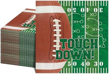 NatNarr 100 Pcs Football Party Napkins Disposable Football Party Decorations Football Cocktail Napkins Football Birthday Napkins for Tailgate Party Decorations, Game Day, Sport Events