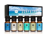 P&J Trading Fragrance Oil Surf & Sand Set | Salty Sea, Sand, Coconut, Island Life, Aloe, Seashore Candle Scents for Candle Making, Freshie Scents, Soap Making Supplies, Diffuser Oil Scents