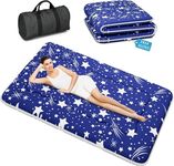 Kiseely Japanese Futon Mattress, Foldable Tatami Mat Portable Dormitory Sleeping Pad With Bag & Strap, Floor Thicken Sleeping Roll up Camping Mattress (Blue VB1, 120X200cm)