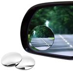 2" Blind Spot Mirror Oval Convex Stick-On Rear View and REAL Glass Mirrors-GUARANTEED - ALUMINUM Housing not plastic, Rust Resistant, for Motorcycle, ATV, Boat, Car, SUV - WIDE ANGLE No More Blindspots