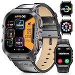 Smart Watch for Men,1.96” Always-On AMOLED Display Military Smart Watches for Men with Bluetooth Call, 5ATM Waterproof Outdoor Tactical Fitness Tracker Watch with 100+ Sports Moeds for Android iOS