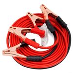 SCILLA Car Heavy Duty Auto Jumper Cable Battery Booster Wire Clamp with Alligator Wire,Emergency Car Battery Charging Booster Cables, Red Black Jumper Wire With Clips(7ft, 500AMP) (7ft)