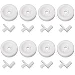 Ultra Durable WD35X21038 Dishwasher Lower Rack Roller Wheel and Stud Kit by Blue Stars - Exact Fit for GE Hotpoint Kenmore dishwasher - Replaces WD12X10267 PS11726733 AP5986365 - PACK OF 8