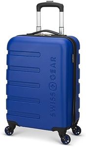 SwissGear Signature Hardside Small Carry-On Luggage — Lightweight Carry-On with a Built-In Cupholder and 4 Spinner Wheels — Cobalt Blue, 19-inch