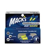 Mack's Ear Seals Shooting Earplugs, 1 Pair with Detachable Cord - 26db High NRR