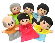 Family Hand Puppets for Kids - Educational Storytelling Interactive Plush Hand Puppet Set for Learning (10 inch) (Family Set of 6)