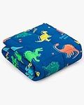 Sivio Kids Weighted Blanket, 1.3 kg, 90 x 120 cm, Heavy Blanket for Naturally Calming and Toddler Sleep, Soft and Cozy Lap Blankets for Boys and Girls as a Gift, Dinosaur, Blue