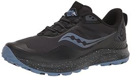 Saucony Women's Peregrine Ice+ 3 Trail Running Shoe, Black/Summit, 9 M US