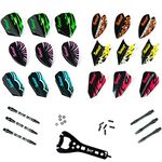 IgnatGames Dart Flights and Accessories - Sets of Different Shape Darts Flights and Flights Protectors, Darts Accessories Kit (Upgrade Kit)