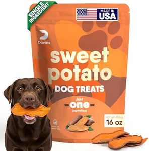 Davie's Sweet Potato Dog Treats - Healthy Dog Treats Made in USA Only, Natural Dog Treats, Healthy Dog Chews, Low Fat Dog Treats, 1 lb. Bag
