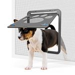 PETLESO Dog Door Screen, Lockable Pet Cat Door for Screen Window Door for Small Pets, Small 20 * 26cm