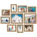 Americanflat 10 Piece Gallery Wall Frame Set in Dark Oak - Two 8x10 Frame, Four 7x5 Frames, Four 6x4 Frames - Collage Photo Frames for Wall with Horizontal and Vertical Formats for Wall and Tabletop