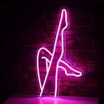 Sexy Leg Neon Light Women Leg LED Sign Pink Neon Sign for Bedroom Wall Decor, Bar, Man Cave, Hotel, Dormitory (23.6*12.6 inch)