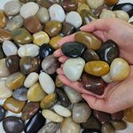 FANTIAN 9.1 kg Decorative Stones for Garden, 30-50 mm Polished Garden Rocks Pebbles for Potted Plants Landscaping Fish Tank Fountain and Outdoor Garden