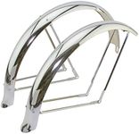 Alta Bicycle 26" Flared Adjustable Balloon Fender Set, Multiple Colors (Chrome)