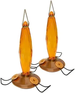 Audubon Cut Glass Oriole Feeders, Amber, 10 oz., Pack of 2