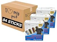 I Love My - Dental Sticks - Dog Treats - 84 Individually Wrapped Sticks - Daily Dental Chews - Pack 3 x 28 Sticks