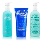 AquaGuard Swimmers Shampoo and Conditioner Set + Pre-Swim Hair Defense | Complete Hair Routine to Prevent Chlorine Damage & Keep Swimmer's Hair Soft | Paraben & Gluten Free, Vegan, Color Safe