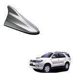 Auto Pearl Shark Fin Antenna Universal Replacement Car Antenna Roof Aerial ABS Material Waterproof Rubber Ring AM FM Radio Signal Compatiable with- fortuner Old (Color Silver)