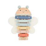 Just Bee Kids Wooden Dragon Fly Xylophone with Beaters | Boys & Girls 12+ Months | Glockenspeil |Plastic-Free Musical Toy | Soft Pastel Colour | Smooth Edges | Kid Gifts (Beaters double as Antennae)