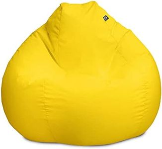 rucomfy Beanbags Extra Large Outdoor Slouchbag Bean Bag Chair. Big Adult Garden Furniture Patio Seating. Water Resistant, Durable & Machine Washabe. Arrives Filled - 80 x 110cm (Yellow)