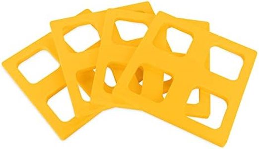 Camco Camper / RV Leveling Block Cap - Provides More Stable & Safer Surface for Jacks or Stabilizers - Secure 2 Blocks Together - 4-Pack (44500)