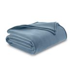 Vellux Twin Size Blanket - All Season Luxury Warm Lightweight Durable Pill-Resistant Bed Blankets - Perfect for Bed Couch Sofa - Blue Bed Blankets Twin Size - Hotel Quality (66 x 90 Inch, Blue)