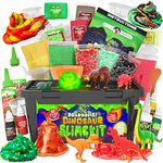Original Stationery Dinosaur Slime Kit, Awesome Glow in the Dark Slime Making Kit with Toy Dinosaurs to Create Dino Surprise and Dino Slime for Boys